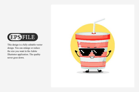 Cute Soda Cup Wearing Pixel Glasses: A Fun Font for Modern Brands