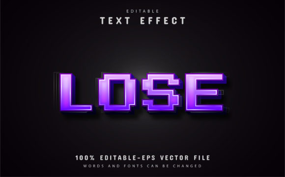 Get the Lose Pixel Text Effect for Edible Vector Designs