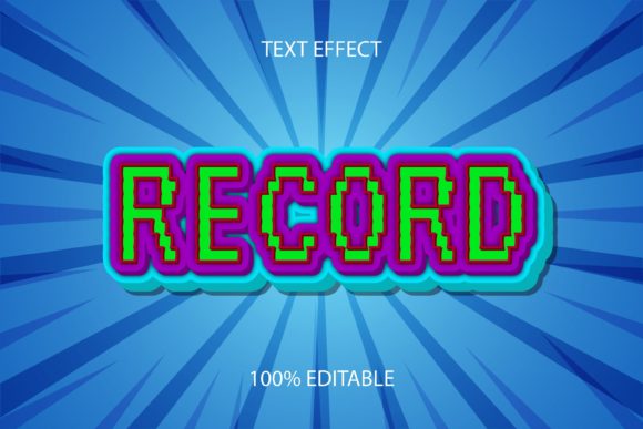 Give Your Designs a Retro Digital Edge with Record Style Pixel Text