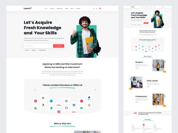 LearnIt: A Modern Figma Template for Education Platforms