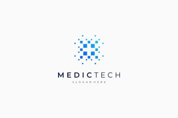 Medical Plus Pixel Digital Tech Logo: Editable Branding for Modern Creators