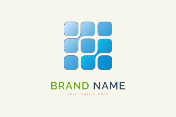 Modern Cube Pixel Sign Logo Template: A Clean, Modular Design for Any Brand