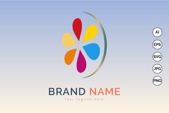 Modern Pixel Colour Logo Template: Vibrant Branding Solutions