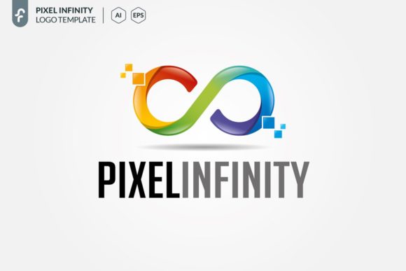 Pixel Infinity Logo Template: Clean Vector Branding