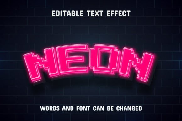Pixel Neon Text Effect: A Vibrant Digital Glow for Your Designs