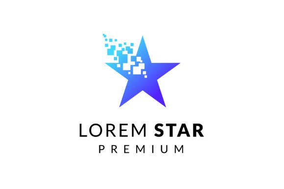Pixel Star Logo Design Concept: A Modern Emblem for Your Brand