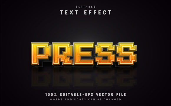 Press Pixel Text Effect: Editable Retro Typography for Modern Projects