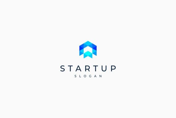 Startup Pixel Triangle Colorful Logo: A Dynamic Visual Asset