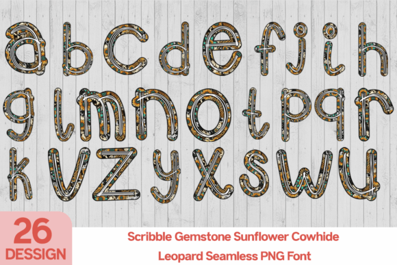 Sunflower Cowhide Font: Free PNG for Bold, Rustic Designs