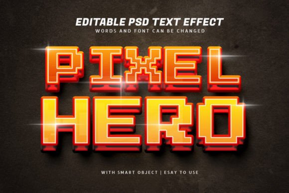 Super Pixel Hero 3D Style Text Effect: Bold Typography for Modern Brands